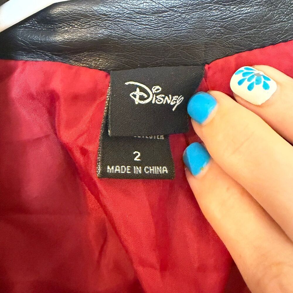 Torrid Disney Minnie Mouse Faux Leather Moto Jacket Women’s Size 2 (18-20) - Picture 5 of 6